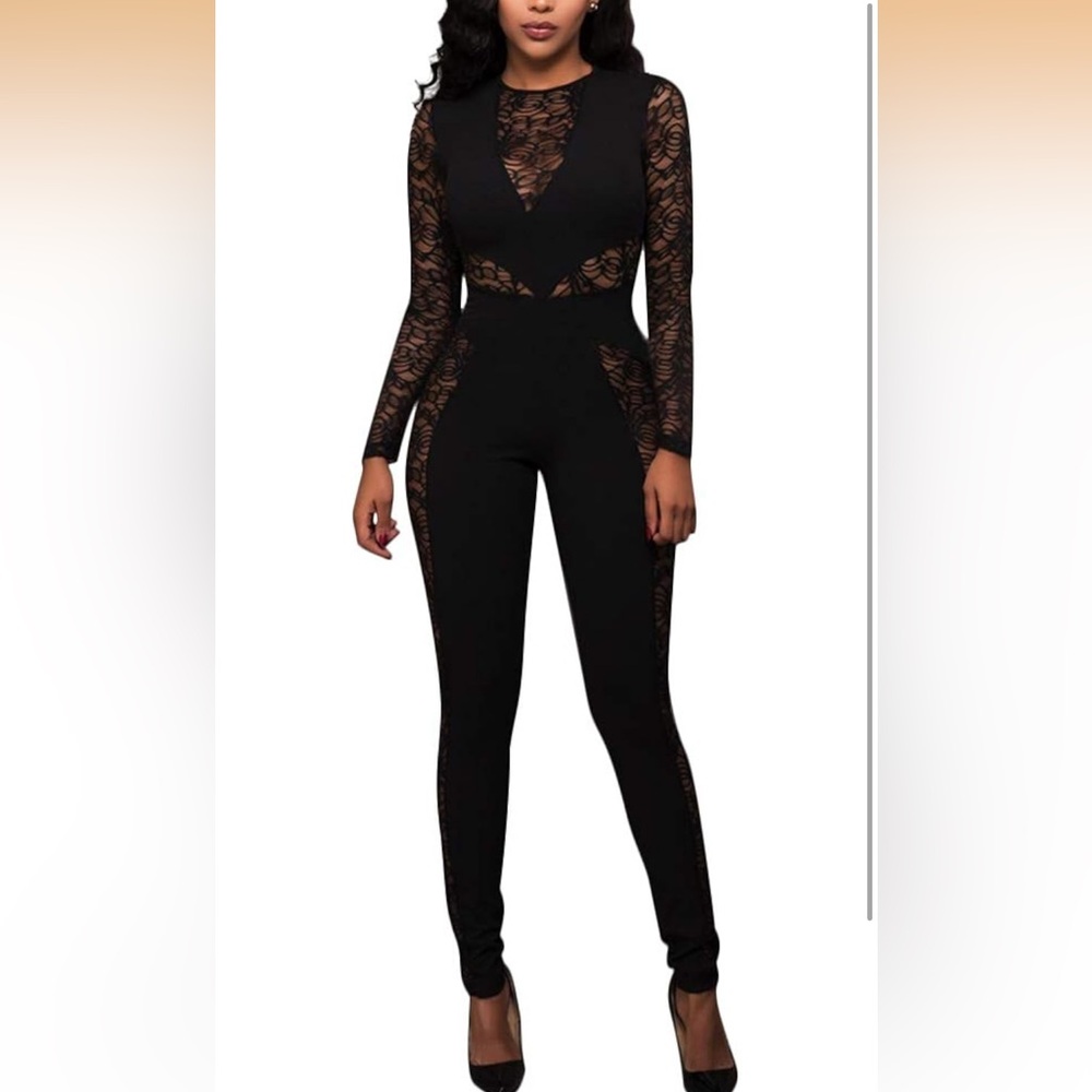 Black Lace Jumpsuit